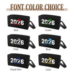 Personalised Graduation Hat Large Capacity Toiletry Bag with Year and Colourful Name Travel Accessories Class of 2026 Gift for Men