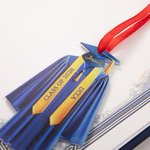 Personalized Graduation Gown Shape Ribbon Acrylic Ornament with Name and Text Christmas Tree Decor Class Of 2026 Graduation Gift for Graduates