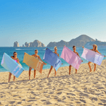 Personalised Gradient Stripes Quick Dry Oversized Microfiber Beach Towel with Name Summer Vacation Travel Use Birthday Gift for Family Friends