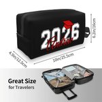 Personalised Graduation Hat Large Capacity Toiletry Bag with Year and Colourful Name Travel Accessories Class of 2026 Gift for Men