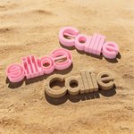 Personalized Multi-color Name 3D Printed Sand Mold 1-7 Letters Beach Vacation Essentials Play Birthday Gift for Family Kids