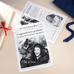 Personalized Graduation Newspaper Vintage Wrapping Paper with Text and Photo for Flower Bouquet Graduation Gift for High School College Graduates