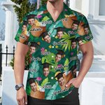 Casquette personnalisée avec photo du visage Chemise hawaïenne avec nom et année Fête de fin d'études Fête de vacances d'été Cadeau pour homme