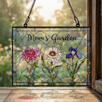 Ornement en acrylique personnalisé avec nom et fleurs de naissance - Cadeau d'anniversaire et fête des Mères pour maman et grand-mère