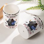 Spersonalizowana stylowa ceramiczna doniczka w panterkę z imieniem matki i córki na Dzień Matki, prezent urodzinowy dla mamy i córki