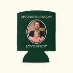 Gepersonaliseerde Multicolor Bierblik Koeler Hoes met Foto en Tekst Set van 12 Vaderdag Verjaardagscadeau voor Papa Opa