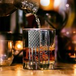 Personalised Vintage American Flag Design 10 oz Rock Whiskey Glass with 1-6 Names Father's Day Birthday Gift for Men Whiskey Lovers