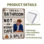 Divertente cartello in metallo stile retrò personalizzato Questo è un bagno con foto Decorazione da parete per il bagno Regalo di compleanno per gli amici della famiglia