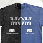 Personalized Mom Text Design Soft Distressed 100% Cotton T-shirt med 1-4 namn Daglig användning Mors dag Födelsedagspresent till kvinna Mamma