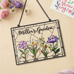 Ornement en acrylique personnalisé avec nom et fleurs de naissance - Cadeau d'anniversaire et fête des Mères pour maman et grand-mère