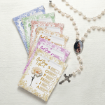 Personalised God Says I Am Birth Flower PU Leather Rosary Pouch with Name Daily Storage Mother's Day Gift for Christian Mother
