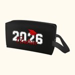 Personalised Graduation Hat Large Capacity Toiletry Bag with Year and Colourful Name Travel Accessories Class of 2026 Gift for Men