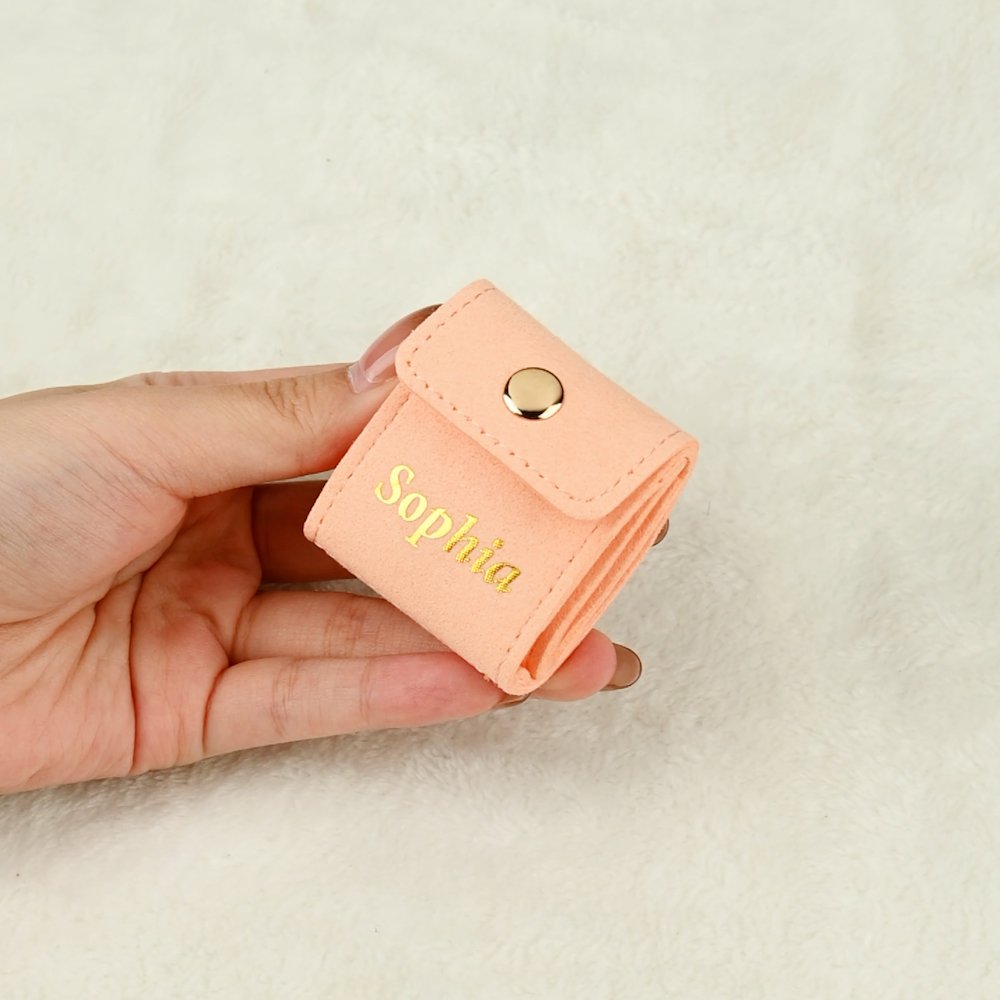 Personalized Simple Golden Name Foldable Jewellery Case Travel Essentials Daily Use Business Trip Gift for Girls Women 6