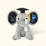 Gepersonaliseerd Olifant Bewaar Speelgoed met Voorletter Naam Jaar Klas van 2026 School Grad Gift voor Afgestudeerden
