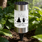 Personlig Angel Wing Character Pet Silhouette Solar Garden Light med navn og år Hage Dekor Memorial Sympathy Gave til familiens kjæledyrseier