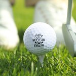 Spersonalizowane kije golfowe Zestaw 3 piłek golfowych z imieniem i rokiem Urodzinowy prezent dla absolwenta miłośnika golfa