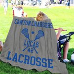 Personalized Lacrosse Multicolor Soft Throw Blanket with Name and Number Game Day Team Gift for Lacrosse Players Coaches