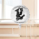 Gorro de Graduación Personalizado Silueta Béisbol Voleibol Deportes Papel de Aluminio Globo con Texto y Año Productos para Fiestas Regalo de Graduación para Graduados