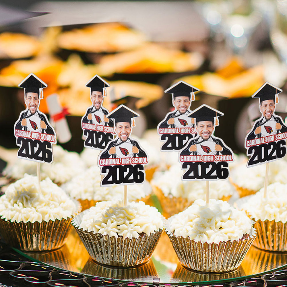 Personligt foto cupcake toppers