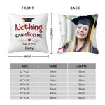 Personalised Photo and Text Soft Cushion Cover Home Decor Valentine's Day Mother's Day Graduation Gift for Couple Mom