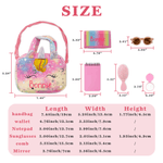 Personalized Glitter Fantasy Unicorn 6-Piece Wallet Set with Name Back to School Children's Day Birthday Gift for Girls