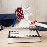 Personalisierte Graduation Cap Star Cake Geldhalter mit Namen und Text 50holes Graduation Geschenk für Klasse von 2026 Absolventen