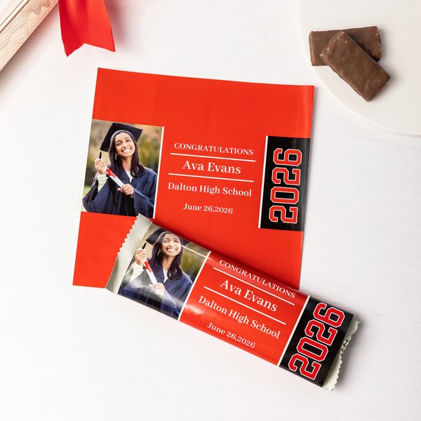 Envoltorio de caramelos de graduación personalizado 2026 con foto Regalo de fiesta de graduación para graduados
