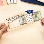 Personalisierte Grad Cap hölzerne Geld Halter Bargeld Umschlag mit Namen und gravierten Text Klasse von 2026 Graduierung Geschenk für Absolventen