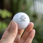 Spersonalizowane kije golfowe Zestaw 3 piłek golfowych z imieniem i rokiem Urodzinowy prezent dla absolwenta miłośnika golfa