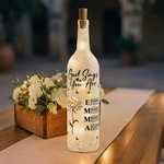 Personalisierte stilvolle Gott sagt, ich bin Geburt Blume Schmetterling Liebe Zitat Glas LED-Flasche Lampe mit Namen Muttertag Geschenk für Mama Oma