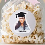Personalized Graduation Cap Photo Waterproof Confetti Stickers with Text Graduation Party Decoration Favors for Graduates