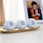 Spersonalizowane kije golfowe Zestaw 3 piłek golfowych z imieniem i rokiem Urodzinowy prezent dla absolwenta miłośnika golfa