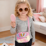 Personalized Glitter Fantasy Unicorn 6-Piece Wallet Set with Name Back to School Children's Day Birthday Gift for Girls