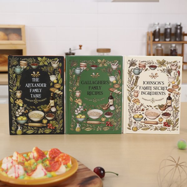Personalised Garden Flowers Food Spices Seasonings A5 Journal Notebook with Text Birthday Mother's Day Gift for New Home Movers Cooking Lovers