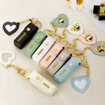 Cartone animato personalizzato Marsupilami Portachiavi con nome e specchio a forma di cuore Regalo di compleanno da damigella d'onore per donna | Callie × Marsupilami®