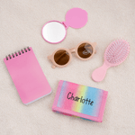 Personalized Glitter Fantasy Unicorn 6-Piece Wallet Set with Name Back to School Children's Day Birthday Gift for Girls