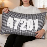 Personalised Embroidered Text Multicolor Plaid Soft Pillow Cover Home Decor Daily Use Baby Shower Housewarming Gift for Kids Family