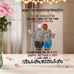 Personalized Leopard Cartoon Mother and Daughter Back View Acrylic Plaque with Names Home Decor Birthday Gift for Women