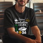 T-shirt 100% coton avec nom et année d'anniversaire Cadeau de voyage pour diplômés