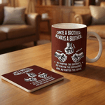 Tasse en céramique personnalisée avec nom et sous-verre Cadeau d'anniversaire d'amitié pour frère
