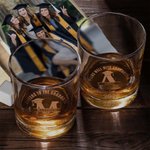 Personalized Pairs Well with Graduating 10oz Old Fashioned Rocks Whiskey Glass with Name and Year Graduation Birthday Gift for Graduates Liquor Lovers