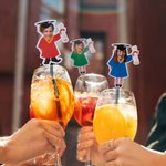 Lot de 15 Agitateurs de Boisson en Acrylique Personnalisés avec Photo de Visage Amusante Cadeau de Fin d'Études pour les Diplômés 2026