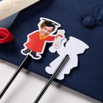 Lot de 15 Agitateurs de Boisson en Acrylique Personnalisés avec Photo de Visage Amusante Cadeau de Fin d'Études pour les Diplômés 2026