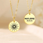 Collar Celestial Personalizado con Piedra de Nacimiento Joyería Delicada Regalo de Cumpleaños Día de la Madre para Mamá Mujer