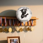Gorro de Graduación Personalizado Silueta Béisbol Voleibol Deportes Papel de Aluminio Globo con Texto y Año Productos para Fiestas Regalo de Graduación para Graduados