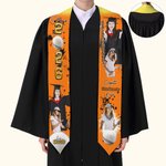 Personalized Photo Collage Multicolour Sport Graduation Stoles with Text Class Of 2026 Graduation Gift for Graduates