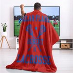 Personalized Lacrosse Multicolor Soft Throw Blanket with Name and Number Game Day Team Gift for Lacrosse Players Coaches