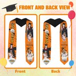 Personalized Photo Collage Multicolour Sport Graduation Stoles with Text Class Of 2026 Graduation Gift for Graduates