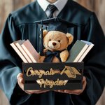 Personalisierte Glitter Graduation Cap Holzkiste Aufbewahrungsbox mit Text und Jahr Party Accessoire Graduation Geschenk für Absolventen