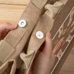 Personlig 1-6 Födelse Blommor Mamma Barn Små Händer Stor Jute Tote Bag med Namn Mors dag Födelsedagspresent till mamma Mormor